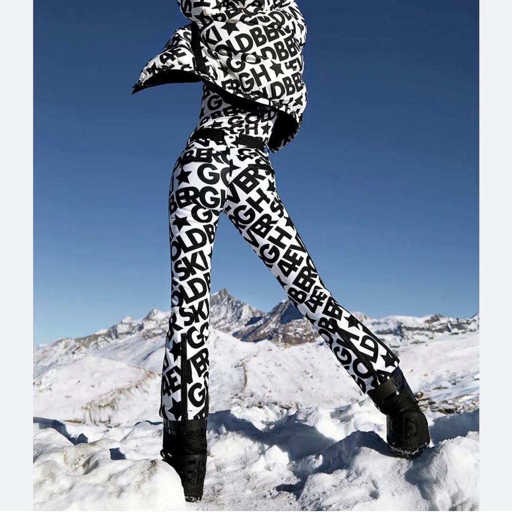 NWT Goldbergh ski pants white and black logo pants